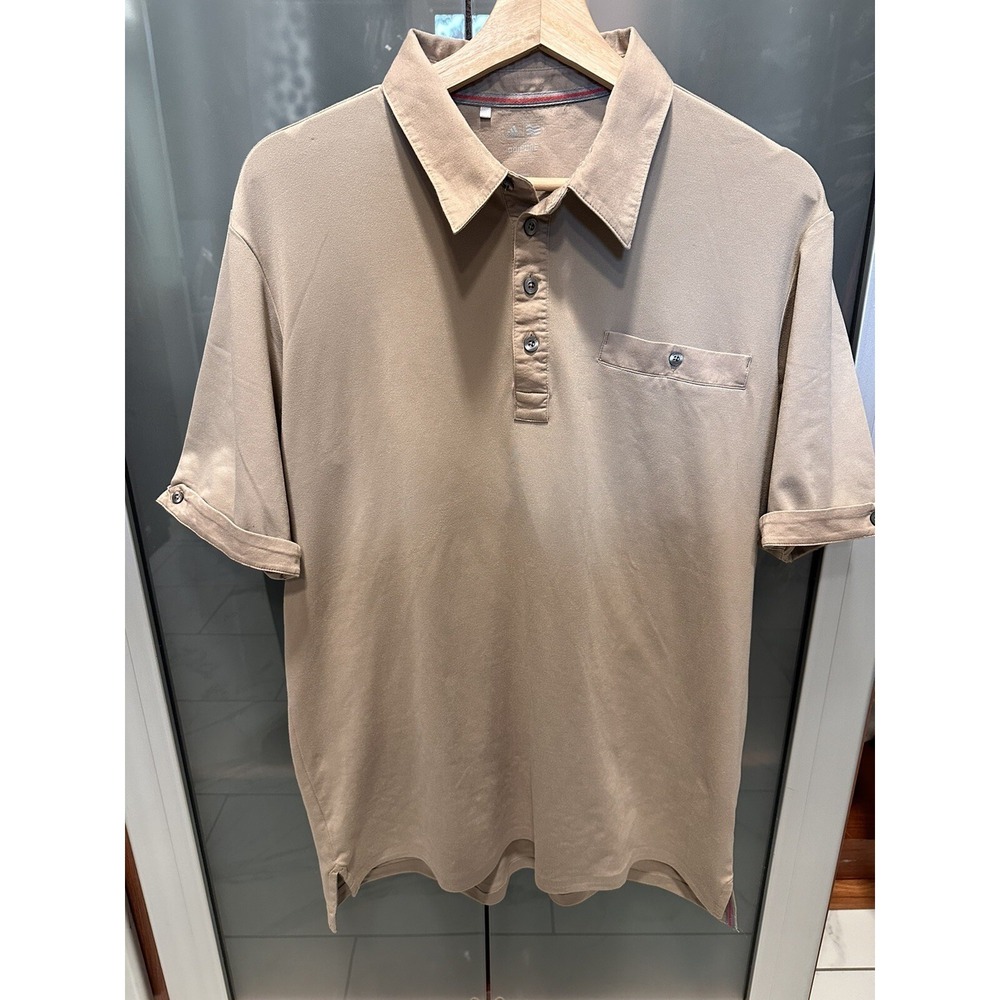 Adidas adiPure Tan Golf Polo Shirt Size Medium